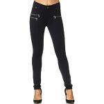 Marineblaue Elara Skinny Jeans mit Knopf aus Denim für Damen Größe 8 XL 