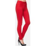 Rote Elara Slim Fit Jeans aus Denim für Damen Größe 8 XL 