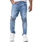 Reduzierte Hellblaue Elara Slim Fit Jeans aus Baumwolle für Herren Weite 34 