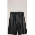 Schwarze Ami Paris Nachhaltige High Waist Shorts für Damen Größe XL für den für den Sommer 