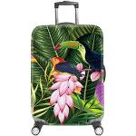 Motiv Kofferschutzhüllen mit Flamingo-Motiv mit Reißverschluss aus Leder mit Rollen 