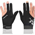 30X 3-Finger Billard Handschuh schwarz für Billardspielen Snooker aus Nylon 