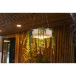 Braune Moderne 30 cm LICHT-TREND Runde Pflanzkübel & Blumentöpfe 30 cm aus Kunststoff LED beleuchtet 