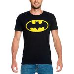 Elbenwald Batman T-Shirt Retro Logo Symbol Frontprint Baumwolle Herren Damen schwarz - L