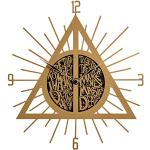 Elbenwald Harry Potter Wanduhr Heiligtümer des Todes Deathly Hallows Symbol 26,5 x 29 x 3,5 cm Gold schwarz