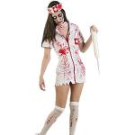 Weiße Elbenwald Mini Zombiekrankenschwester-Kostüme für Damen Größe L 