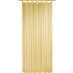 ELBERSDRUCKE Gardine »Streifenvoile«, Schlaufen (1 Stück), Schlaufenschal mit Kräuselband Streifenvoile 245x140 cm transparent, gelb, gelb