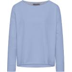 Blaue Elbsand U-Boot-Ausschnitt Damensweatshirts aus Baumwolle Größe S 