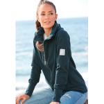 Marineblaue Elbsand Stehkragen Zip Hoodies & Sweatjacken mit Reißverschluss für Damen Größe XXL 