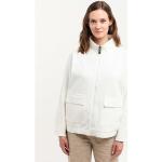 Reduzierte Weiße Elbsand Stehkragen Zip Hoodies & Sweatjacken mit Reißverschluss aus Baumwolle für Damen Größe M 