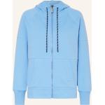 Hellblaue Elbsand Zip Hoodies & Sweatjacken mit Reißverschluss aus Baumwolle mit Kapuze für Damen Größe S 