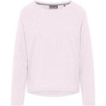 Pinke Melierte Casual Langärmelige Elbsand Rundhals-Ausschnitt Damensweatshirts aus Jersey Größe XS für den für den Herbst 