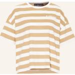 Hellbraune Langärmelige Elbsand T-Shirts aus Jersey für Damen Größe M 