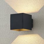 Schwarze Moderne Quadratische LED Wandlampen aus Aluminium 