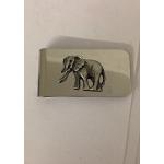 Elefant R96 Englisches Zinn Emblem auf einer atemberaubenden Geldklammer