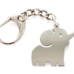 Elefanten-Schlüsselanhänger aus Edelstahl für Herren 