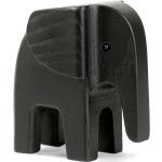 Schwarze 11 cm Novoform Elefanten Figuren aus Porzellan 