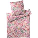 Reduzierte Rosa Tropische Elegante Bettwäsche aus Stoff 135x200 