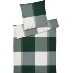 Grüne Elegante Bettwäsche Sets & Bettwäsche Garnituren mit Reißverschluss aus Flanell 155x200 