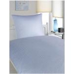 Reduzierte Blaue Elegante Baumwollbettwäsche aus Mako-Satin 155x220 