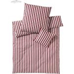 Rote Gestreifte Elegante Bettwäsche Sets & Bettwäsche Garnituren aus Baumwolle trocknergeeignet 155x220 