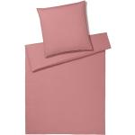 Rosa Unifarbene Elegante Bettwäsche Sets & Bettwäsche Garnituren mit Reißverschluss aus Baumwolle 155x200 