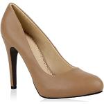 Khakifarbene Business Stiefelparadies Spitze High Heels & Stiletto-Pumps mit Glitzer aus Samt für Damen Größe 40 