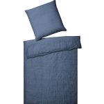 Blaue Elegante Bettwäsche mit Reißverschluss aus Stoff kühlend 155x220 