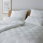 Reduzierte Weiße Karo Elegante Bettwäsche Sets & Bettwäsche Garnituren mit Reißverschluss aus Baumwolle trocknergeeignet 135x200 