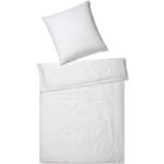 Weiße Moderne Elegante Leinenbettwäsche mit Reißverschluss aus Leinen trocknergeeignet 155x220 