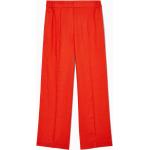 Orange Elegante COS Bundfaltenhosen mit Reißverschluss aus Leinen für Damen Größe XS 