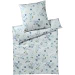 Reduzierte Mintgrüne Blumenmuster Elegante Bio Bettwäsche Sets & Bettwäsche Garnituren mit Reißverschluss aus Mako-Satin kühlend 135x200 