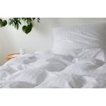 Weiße Unifarbene Elegante Seersucker Bettwäsche aus Baumwolle 135x200 