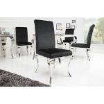 Schwarze Moderne Riess Ambiente Esszimmerstühle & Küchenstühle aus Edelstahl Breite 0-50cm, Höhe 100-150cm, Tiefe 50-100cm 