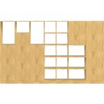 Pickawood Wohnzimmerschränke geölt aus Massivholz mit Schublade Breite 300-350cm, Höhe 300-350cm, Tiefe 0-50cm 