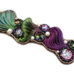Elegante Perlenarmbänder aus Kunstharz mit Strass handgemacht für Damen 
