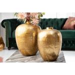 Goldene Arabische 33 cm Riess Ambiente Vasensets 27 cm glänzend aus Samt 2-teilig 