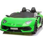 Elektroauto für Kinder Lamborghini Aventador 24V für zwei Benutzer, grün lackiert, MP4-Player, vertikal öffnende Türen, 2 x 45W Motor, 24V Batterie, 2,4 GHz Fernbedienung, weiche EVA-Räder, Federung, Sanftanlauf, originale Lizenz