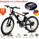 20-26 Zoll E-BIKE Elektrofahrrad  Mountainbike Pedelec 35km/h  21Gäng Shimano 