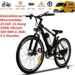 Elektrofahrrad 26Zoll Mountainbike Bergbike E-Bike Pedelec 35km/h 36V /8AH Motor 