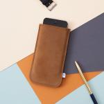 Braune Nachhaltige iPhone Hüllen Art: Bumper Cases aus Leder für Herren 