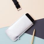 Silberne Nachhaltige iPhone Hüllen Art: Bumper Cases aus Leder für Herren 