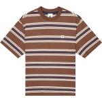Braune Gestreifte Streetwear Element T-Shirts für Herren Größe L für den für den Herbst 
