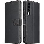 Schwarze Huawei P30 Hüllen Art: Flip Cases mit Bildern aus Leder 