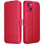 Reduzierte Rote iPhone 13 Hüllen Art: Flip Cases mit Bildern aus Leder klappbar 