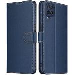Blaue Samsung Galaxy A12 Hüllen Art: Flip Cases mit Bildern aus Leder klappbar 