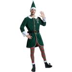 Dunkelgrüne Weihnachtself-Kostüme & Weihnachtswichtel-Kostüme aus Polyester für Damen Größe XL 