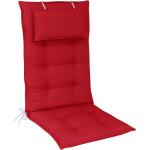Rote Sesselauflagen Hochlehner aus PU 