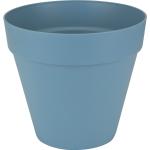 Reduzierte Blaue Vintage 50 cm Elho Loft Urban Runde Pflanzkübel & Blumentöpfe 50 cm aus Kunststoff mit Rollen 