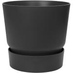 Schwarze 23 cm Runde Pflanzkübel & Blumentöpfe 23 cm aus Kunststoff Indoor 